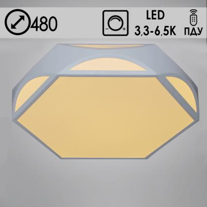 Светильник SE-C0784 WH белый 52W LED 3300-6500K ПДУ диммер d480, OK19